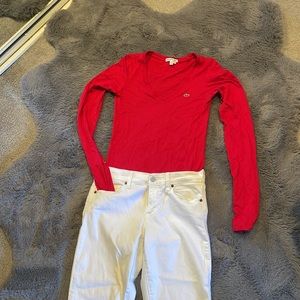 LACOSTE Christmas Red Long Sleeves